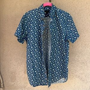 J.Crew Men’s Button Down Short Sleeve Floral Camp Shirt Small